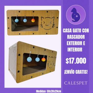 CASA GATO CON RASCADOR EXTERIOR E INTERIOR