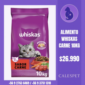 ALIMENTO WHISKAS CARNE 10 KG