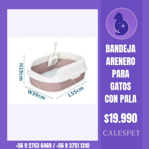 BANDEJA ARENERO PARA GATOS CON PALA
